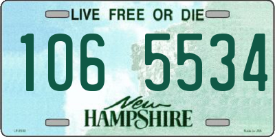 NH license plate 1065534