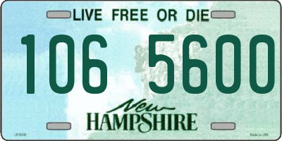 NH license plate 1065600