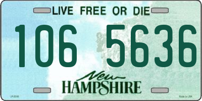 NH license plate 1065636
