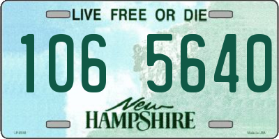 NH license plate 1065640