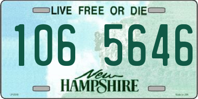 NH license plate 1065646