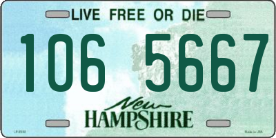 NH license plate 1065667