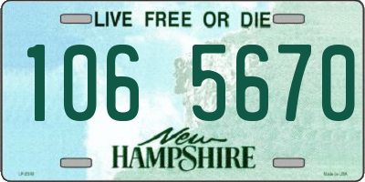 NH license plate 1065670