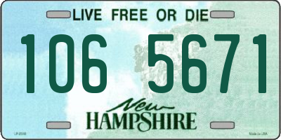 NH license plate 1065671