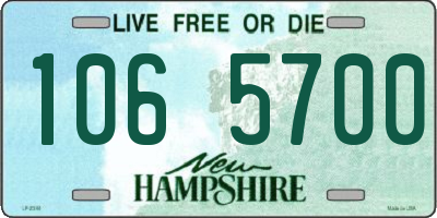 NH license plate 1065700