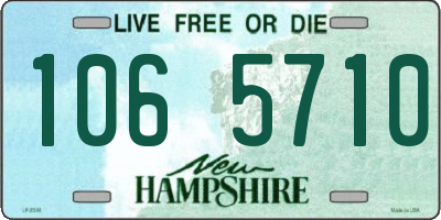 NH license plate 1065710