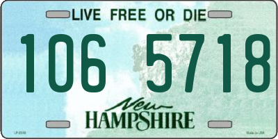 NH license plate 1065718