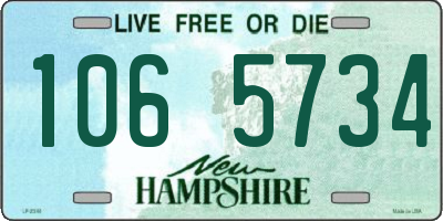 NH license plate 1065734