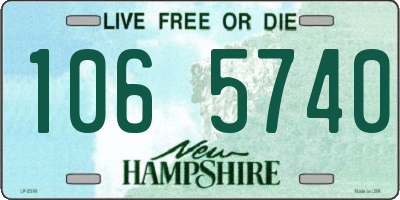 NH license plate 1065740