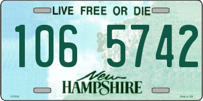 NH license plate 1065742