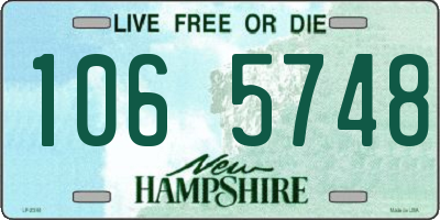 NH license plate 1065748