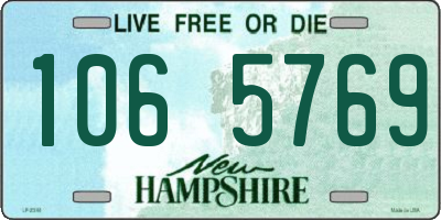NH license plate 1065769