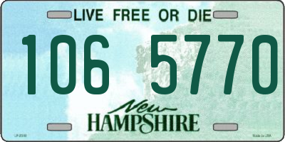 NH license plate 1065770