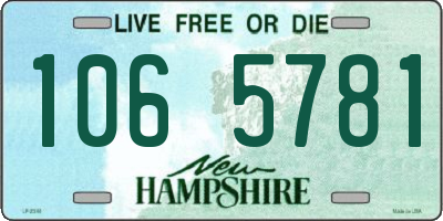 NH license plate 1065781