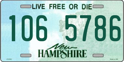 NH license plate 1065786