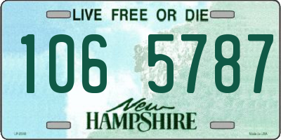 NH license plate 1065787