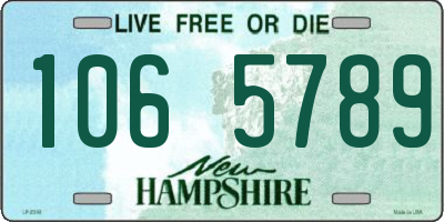 NH license plate 1065789