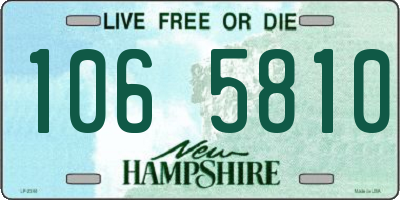 NH license plate 1065810