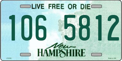 NH license plate 1065812