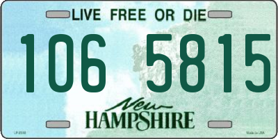 NH license plate 1065815