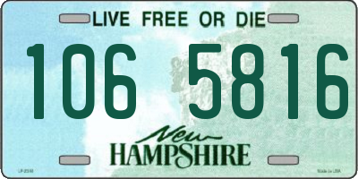 NH license plate 1065816