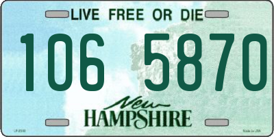NH license plate 1065870