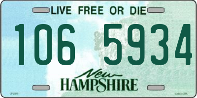 NH license plate 1065934