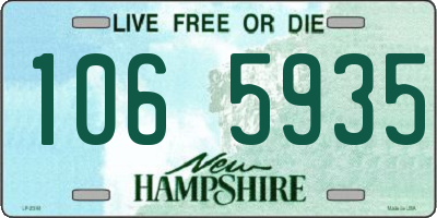 NH license plate 1065935