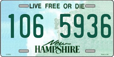 NH license plate 1065936