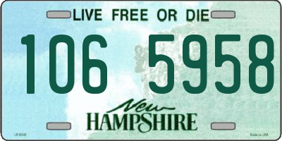 NH license plate 1065958