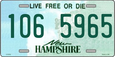 NH license plate 1065965