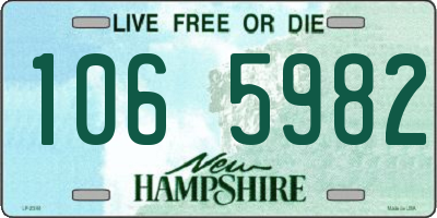 NH license plate 1065982
