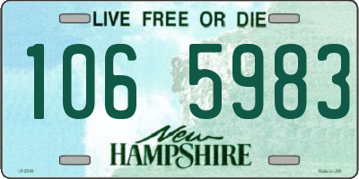 NH license plate 1065983