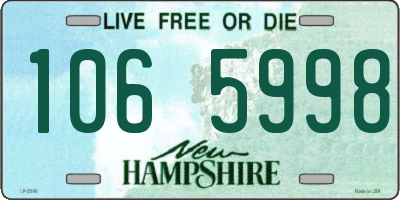 NH license plate 1065998