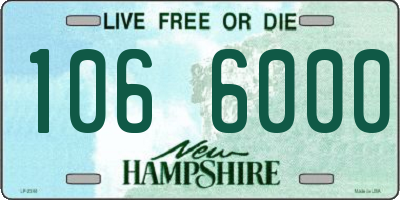 NH license plate 1066000