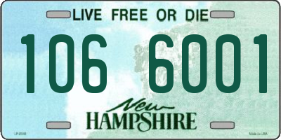 NH license plate 1066001