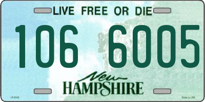 NH license plate 1066005