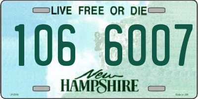 NH license plate 1066007