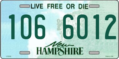 NH license plate 1066012