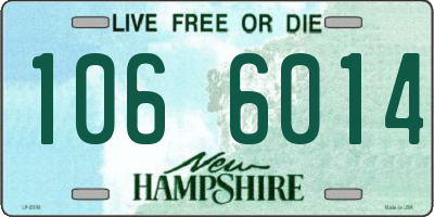 NH license plate 1066014