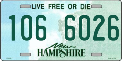 NH license plate 1066026