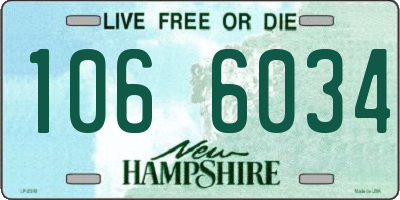 NH license plate 1066034