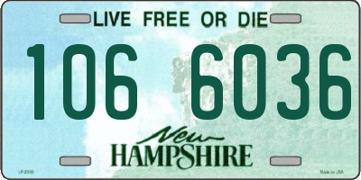 NH license plate 1066036