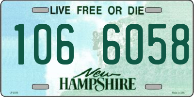 NH license plate 1066058