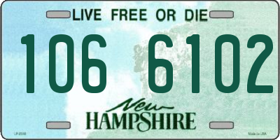 NH license plate 1066102
