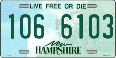 NH license plate 1066103