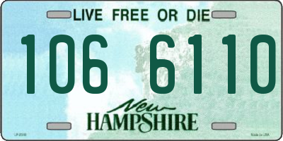 NH license plate 1066110