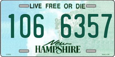 NH license plate 1066357