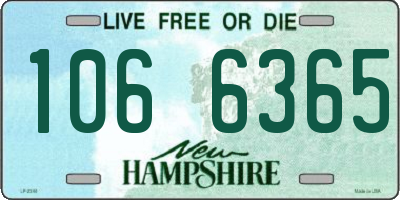 NH license plate 1066365