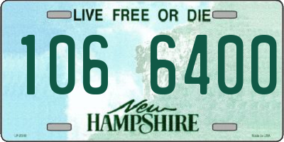 NH license plate 1066400